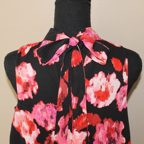 Gianni Bini Red & Pink Floral Sleeveless Dress - Picture 5 of 8